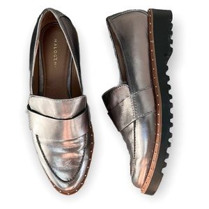 HALOGEN Emily Studded Loafers 6.5M Leather